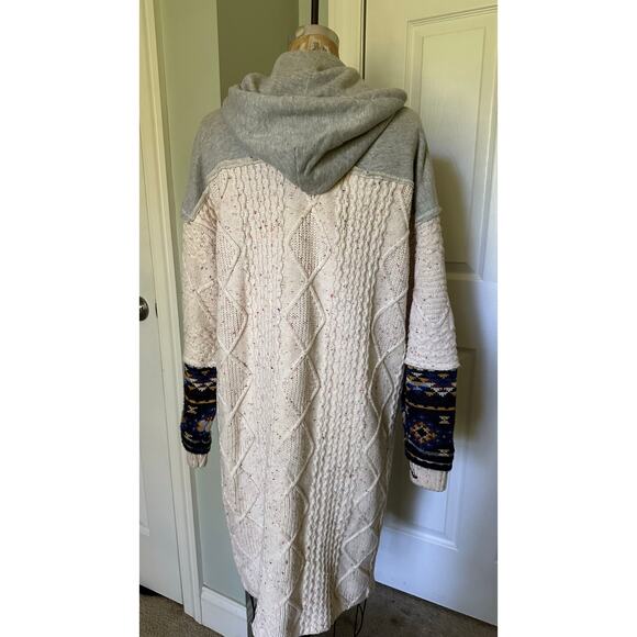 Free People Capture The Moment Confetti Hooded Zip Up Cardigan Coat Womens z S - Picture 7 of 14